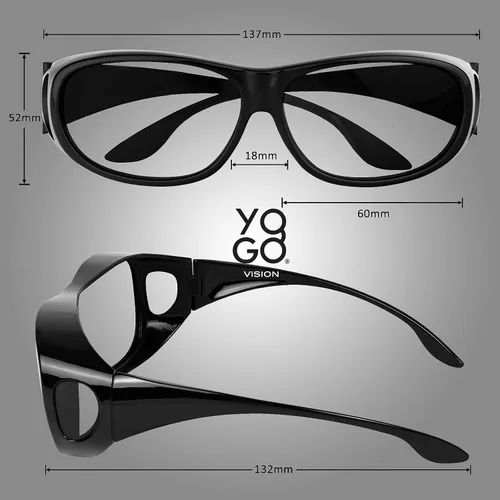 Vista 2 de Yogo Vision Fitover - Lentes de bloqueo de luz azul para computadora para hombres y mujeres