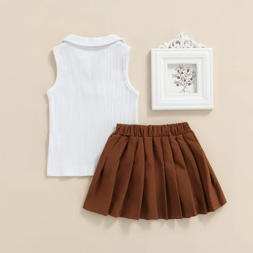 Vista 188 de TheFound Trajes de verano para niñas pequeñas, sin mangas, de punto acanalado, halter, pantalones cortos, ropa para recién nacidos, conjunto de 3