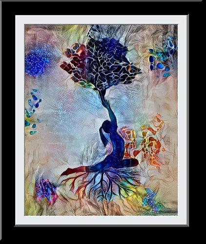 Vista 2 de Yoga Art, Motivational Watercolor Print, Yogi Poster, Yoga Pose Yoga Print, Yoga Woman Yoga Studio, Yogi Girl Wall Decor Yogi Gift