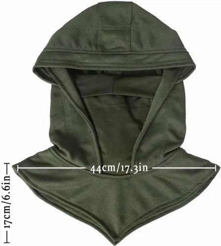 Vista 5 de Polaina transpirable para la cara y el cuello para uso diario, calentador de invierno Bufanda con capucha de Halloween Punk Rogue Amplia
