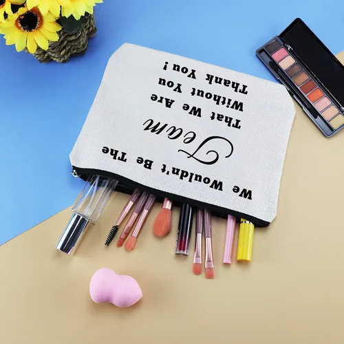 Vista 4 de Bolsas de maquillaje de regalo para mujeres líderes, Blanco apagado, S