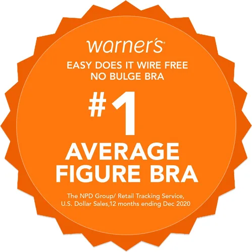 Vista 6 de Warner's - Brasier Easy Does It suave y cómodo para mujer, elasticidad sin costuras, sin aro, forro ligero, Rm3911a