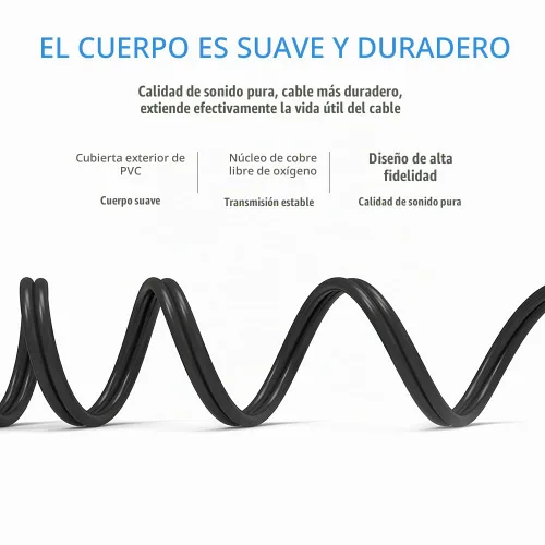 Vista 5 de YABEDA Cable RCA a XLR, cable de interconexión de micrófono estéreo de alta fidelidad macho a doble XLR macho de alta fidelidad, cable