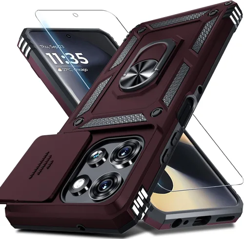 Vista 30 de Funda para Moto G Power 5G 2026/2025 Funda integrada para cámara deslizante negra