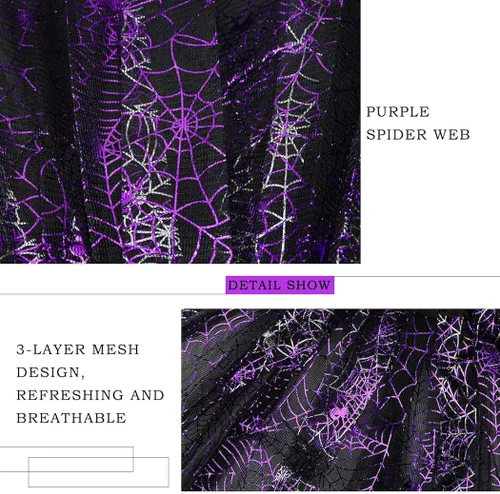 Vista 5 de Dmaiy Falda tutú de Halloween para mujer, tutú de tul para adultos, faldas elásticas de baile en capas para disfraz de Pascua, actuación, cosplay