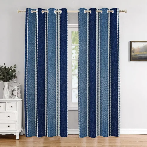 Vista 68 de Cortinas opacas de poliéster multicapa para cafetería, con diseño de diamantes, 2 unidades, 26 x 24 pulgadas
