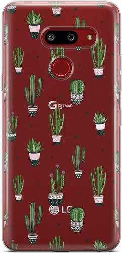 Vista 11 de Mertak Funda transparente compatible con LG Stylo 6 5 4 K61 K51S K41S K30 K20 Q70 Q60 diseño azul ligero flexible diseño suculento mujeres hojas