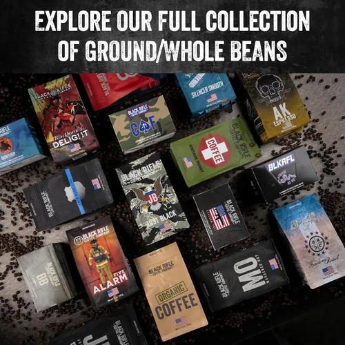 Vista 9 de Black Rifle Coffee Company Gunship Roast, bolsa de 12 onzas, café molido tostado ligero, mezcla tostada hecha de granos arábigos, granos colombianos