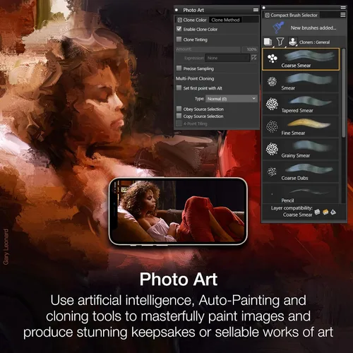 Vista 4 de Corel Painter 2023 Software de pintura profesional para arte digital, ilustración, arte fotográfico y arte fino [Descarga de Mac]