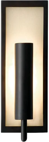 Vista 3 de Feiss WB1451BS Mila - Lámpara de pared de cristal espejado para baño, níquel satinado, 1 luz (5 pulgadas de ancho x 15 pulgadas de alto) 60 vatios