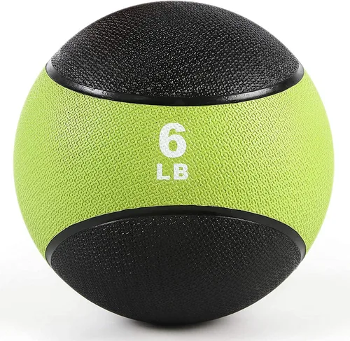 Vista 10 de RitFit Weighted Medicine Ball - Non-Slip Rubber Shell & Dual Texture Grip - Workout Exercise Ball for Core Strength, Balance Training, Coordination