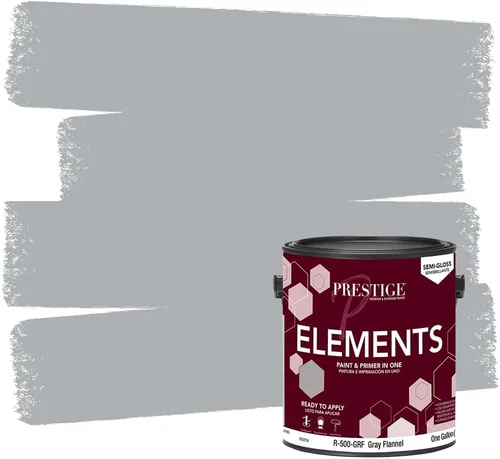 Vista 4 de PRESTIGE Paints Elements - Pintura interior e imprimación en uno, cáscara de huevo, 1 galón, gris cabo