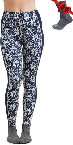 Vista 26 de 100% lana merino capa base mujer pantalones - Leggings térmicos ropa .Negro 250