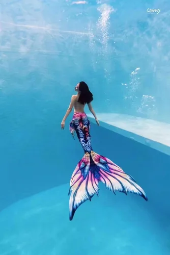 Vista 5 de Fabulosa cola de sirena para adultos, mujeres y hombres, cola de sirena sin aleta, trajes de baño de sirena de playa