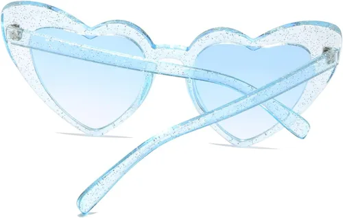Vista 5 de aisswzber Gafas de sol con forma de corazón para mujer, estilo retro, estilo moderno, estilo retro, UV400