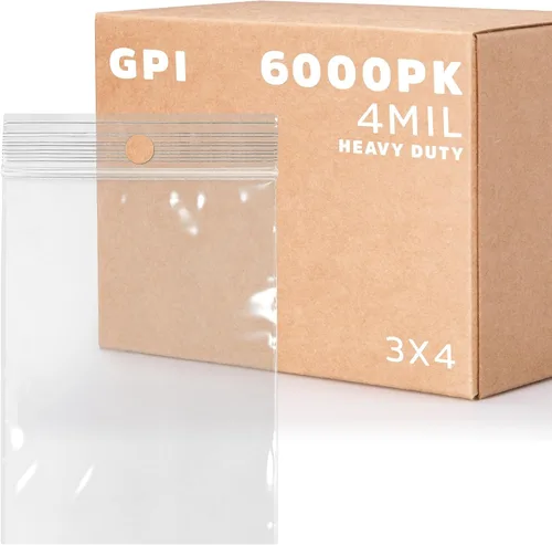 Vista 17 de GPI - Bolsas de plástico transparente con cremallera de 3" x 4", 100 unidades, bolsas de polietileno resistentes de servicio pesado de 4 mil