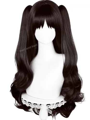 Vista 10 de Obanai - Peluca corta para cosplay, pelucas de guerrero anime de demonio Negro Obanai