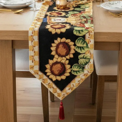 Vista 18 de Tache Home Fashion Camino de mesa con tapiz Mrs. Snowman 13x54