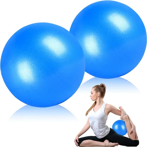 Vista 13 de Pelota de pilates de 9 pulgadas, pelota de ejercicio pequeña, pelota de entrenamiento para barra, pilates, yoga, estabilidad, entrenamiento