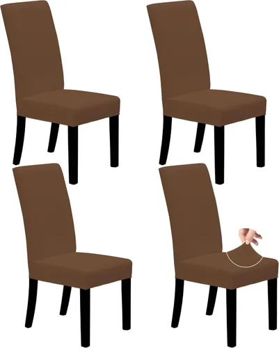 Vista 19 de Easy-Going - Juego de 2 fundas elásticas para sillas de comedor, fundas para sillas de comedor, fundas para sillas Parsons para comedor, ceremonia
