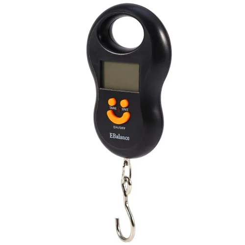 Vista 9 de Báscula de equipaje colgante, portátil de 110.2 lbs0.35 oz LCD digital colgante peso electrónico para equipaje de cocina postal