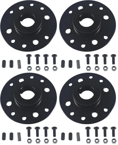 Vista 4 de Adaptador de buje de piñón de 1" de diámetro con chavetero de 1/4" con kit de herrajes negro para bicicletas mini Predator 212cc 196cc 6.5hp