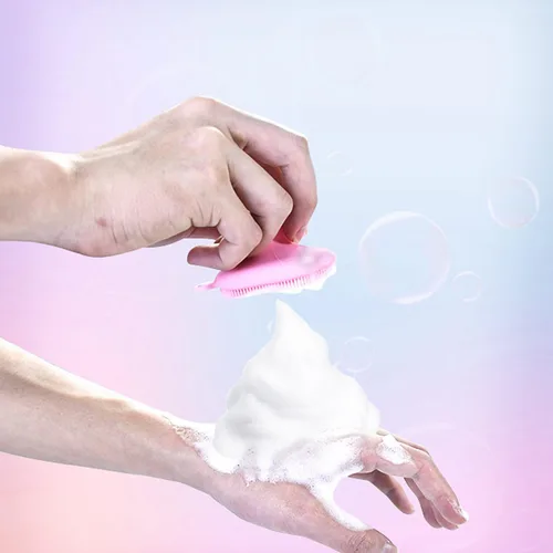 Vista 7 de Mini cepillo de limpieza facial de silicona, exfoliante facial manual, almohadilla de cepillo de limpieza, limpiador facial suave para exfoliar