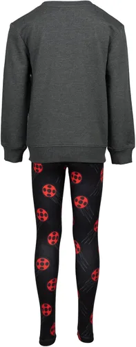 Vista 6 de Miraculous Cat Noir Ladybug - Conjunto de sudadera y leggings de rizo francés para niñas pequeñas a grandes