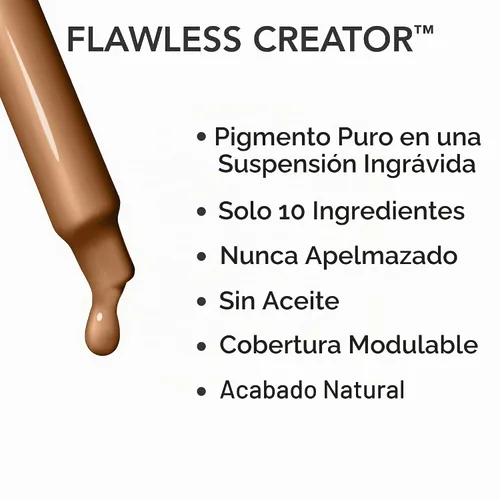 Vista 3 de Dermablend Flawless Creator Base de Maquillaje Líquida Multiusos, Base Ligera de Cobertura Completa y Modulable, Acabado Natural, 1 Fl oz. 0N: Piel
