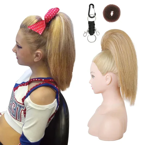Vista 18 de SEIKEA Pieza de Cabello de Cola de Caballo para Porristas, 10" Lisa Resistente a los Enredos Suave Rubio Natural Extensión de Cola de Caballo