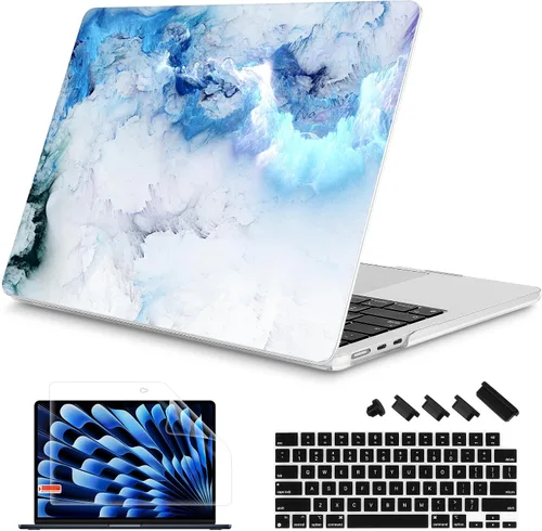 Vista 30 de Mektron Diseñada para MacBook Air 2025/2024/2023 de 15 PULGADAS M4 A3241 /M3 A3114 /M2 A2941, Carcasa de Cubierta Rígida de Plástico Impreso