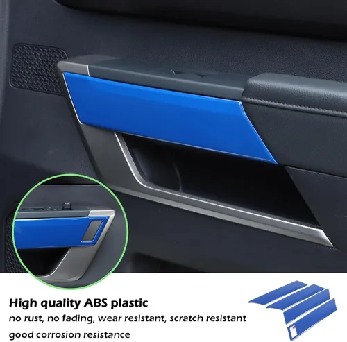 Vista 5 de Tira de decoración de panel de puerta interior de automóvil ABS para Toyota Tundra 2022 Protección de la puerta del automóvil, accesorios de moldura