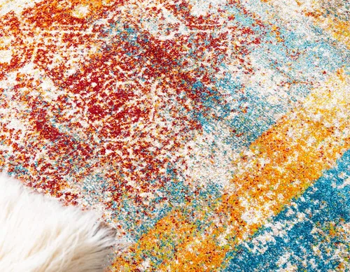 Vista 5 de Unique Loom - Alfombra estilo tradicional de Rosso Collection, Polipropileno, Azul (multi/blue)
