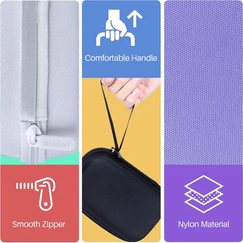 Vista 5 de Funda rígida compatible con altavoz portátil JBL Clip 5 Clip 4 (funda negra)