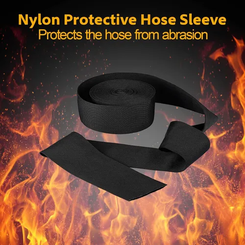 Vista 5 de Funda protectora de nailon para manguera, cubierta de cable, manguera hidráulica de antorcha Tig, 0.5 pulgadas de diámetro interior, 25 pies
