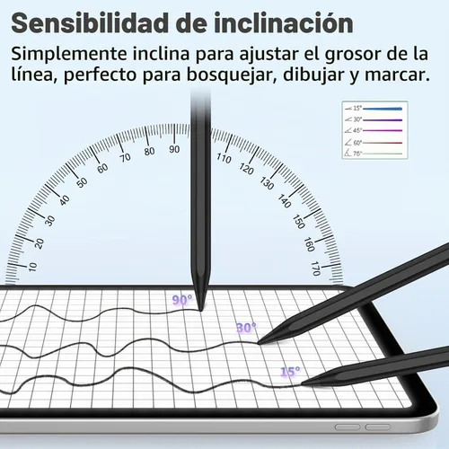 Vista 6 de Lápiz capacitivo para pantallas táctiles iOS y Android, lápiz activo para Samsung, lápices capacitivos digitales inteligentes