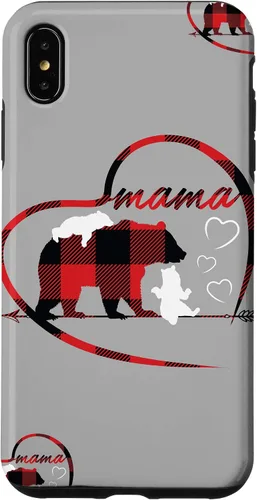 Vista 7 de iPhone 12/12 Pro Mama Bear 2 Cachorros lindo nuevo mamá regalos titular accesorio teléfono caso