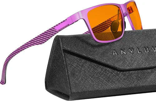 Vista 46 de ANYLUV Blue Light Glasses Men, Relieve Eyestrain and Eye Protection, Al-Mg Metal Computer Blue Light Blocking Glasses