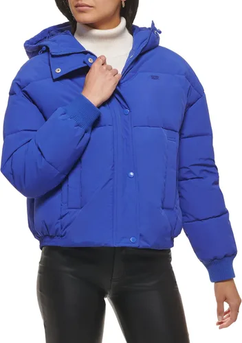 Vista 14 de Levi's Chaqueta acolchada con cintura ceñida para mujer Berry con capucha
