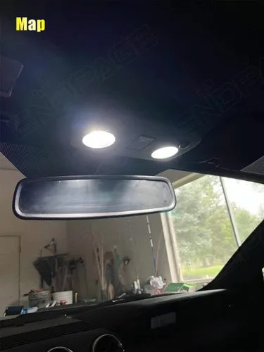 Vista 4 de Kit de luces LED interior super brillante de 5 piezas compatible con Ford Mustang 2005 2006 2007 2008 2009, iluminación blanca de 6000K para mapa