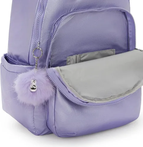 Vista 5 de Kipling Mochila Seoul Gm para mujer Amatista Aura Metálica