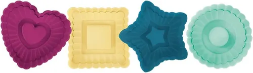 Vista 14 de Talisman Designs Cortadores de corteza de pastel estilo émbolo, diseño de otoño, juego de 4 piezas
