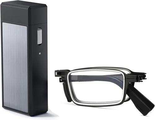 Vista 11 de Gafas de lectura plegables para hombres y mujeres, llavero compacto para lectores con luz azul, anteojos portátiles de bolsillo
