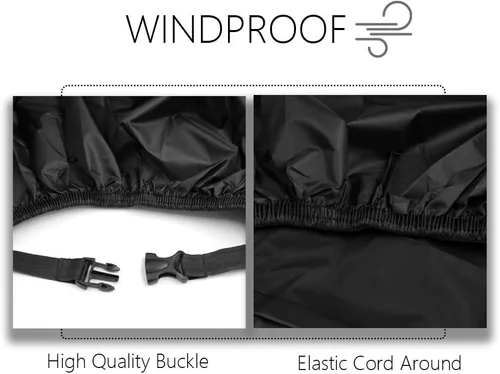 Vista 4 de Funda impermeable para motocicleta, almacenamiento al aire libre, para todo tipo de clima, cubierta de motocicleta para interiores, a prueba