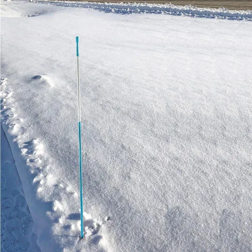 Vista 6 de The ROP Shop Paquete de 10 marcadores azules de 5/16 pulgadas, estacas de nieve con cinta reflectante, tapa y extremo cónico para entradas