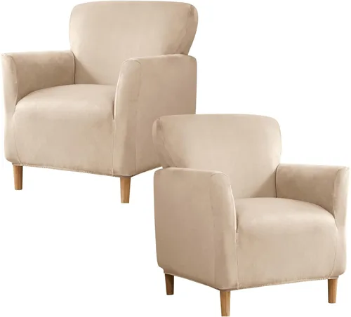 Vista 33 de Fundas estampadas para sillón de banquete fundas suaves para sillón de 1 pieza, fundas elásticas para silla de sala de estar, funda antideslizante
