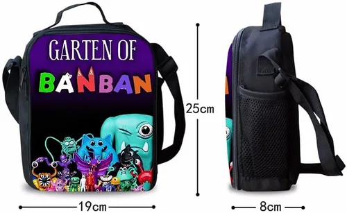 Vista 6 de Aeasecy Garten of Banban Mochila escolar con cajas de lápices y loncheras para niños, 3 piezas, mochila escolar para niños pequeños., Púrpura
