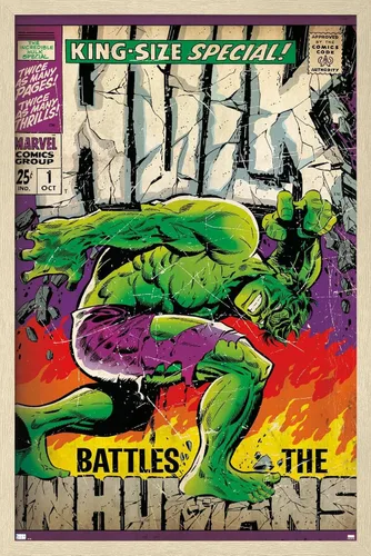 Vista 7 de Trends International Marvel Comics Hulk - Póster especial #1 para pared, 34 pulgadas de largo x 22.4 pulgadas, versión enmarcada en negro Versión