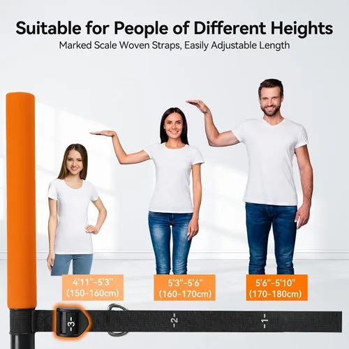 Vista 2 de Hommie Kit de barra de pilates portátil con bandas de resistencia para hombres y mujeres, barra de pilates mejorada de 3 secciones con bandas
