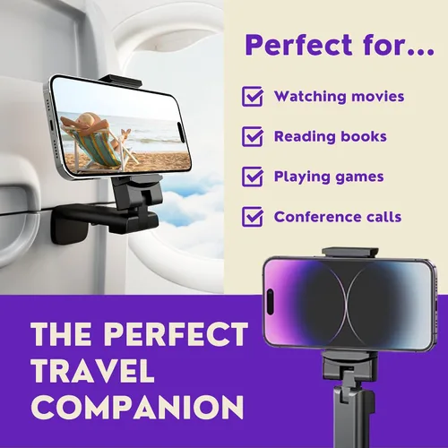 Vista 4 de Phone Loops Soporte universal para teléfono manos libres, rotación 360, compacto y apto para viajes, adecuado para teléfonos inteligentes